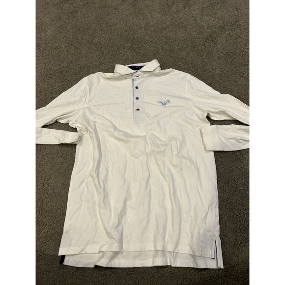 Polo Golf Other - Greyson Men’s Golf Polo Long Sleeve Button Up White Men’s Size‎ Medium